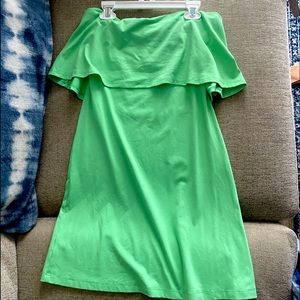 Strapless Ruffle Green Susana Monaco Dress